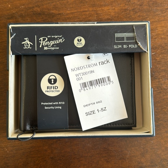 NWT - Original Penguin Slim Bifold RFID wallet - Picture 3 of 4